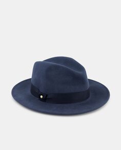 Синяя шерстяная шляпа-федора Latouche, синий