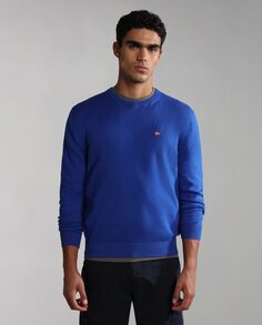 Синий мужской свитер с круглым вырезом Napapijri, синий