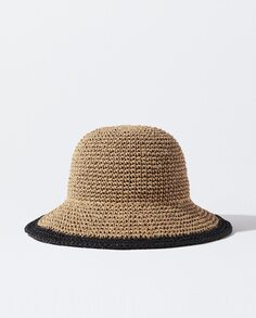 Однотонная женская шляпа-ведро коричневого цвета Parfois, коричневый