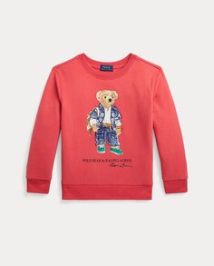 Красный свитер для мальчика с мишкой-поло Polo Ralph Lauren, красный