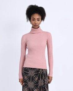 Женский свитер с высоким воротником и длинными рукавами Molly Bracken, розовый