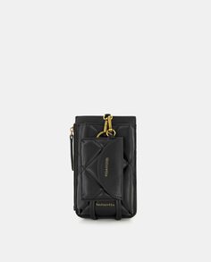 Черная мягкая сумка для мобильного телефона с портмоне для монет Tintoretto, черный