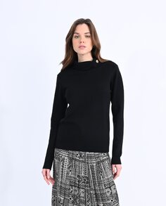 Женский свитер с высоким воротником и длинными рукавами Molly Bracken, черный