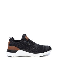 Мужские спортивные туфли из эластичной комбинированной ткани черного цвета Refresh, черный