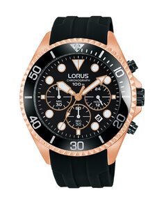 Мужские силиконовые часы Sport man RT322GX9 с черным ремешком Lorus, черный