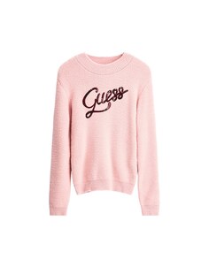 Свитер для девочек с длинными рукавами и большим логотипом Guess, розовый
