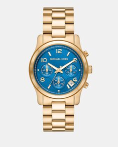 Женские часы Runway MK7353 с хронографом из золотой стали Michael Kors, золотой