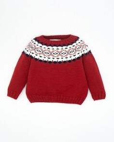 Красный детский свитер с вышивкой Fina Ejerique, красный