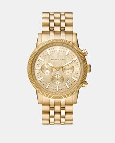 Hutton MK8953 Мужские часы с хронографом из золотой стали Michael Kors, золотой
