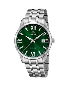 Мужские часы J964/3 Acamar из стали и зеленого циферблата Jaguar, серебро