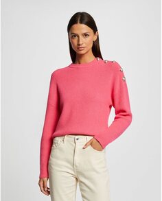 Женский свитер на пуговицах с длинными рукавами Morgan, розовый