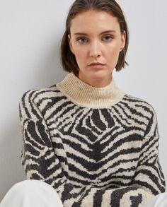 Женский свитер с жаккардом Easy Wear, мультиколор