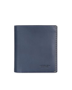 Мужской кошелек Lyon из кожи темно-синего цвета с RFID-защитой Jaslen, синий