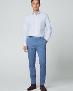 Узкие мужские брюки чинос синего цвета Hackett, синий