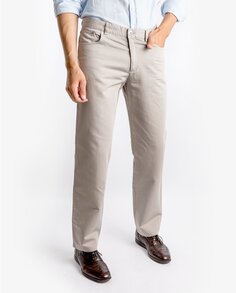Обычные мужские брюки с 5 карманами светло-серого цвета Wickett Jones, светло-серый