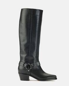Stace женские кожаные ковбойские сапоги на блочном каблуке DKNY, черный