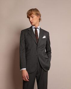 Однотонный мужской пиджак стандартного кроя серого цвета Scalpers, серый