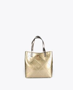 Золотая сумка через плечо в стиле мини-шоппер Lola Casademunt, золотой