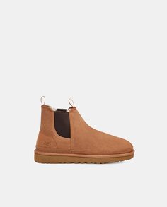 Ботинки Neumel Chelsea для мальчика с меховой внутренней подкладкой UGG, коричневый