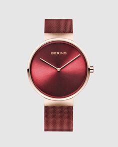Bering 14539-363 Женские часы с красной стальной сеткой Bering, красный