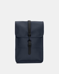 Водостойкий мини-рюкзак среднего размера матового темно-синего цвета Rains, темно-синий