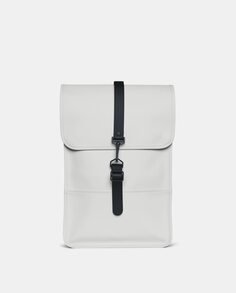 Водостойкий мини-рюкзак среднего размера матового светло-серого цвета Rains, светло-серый