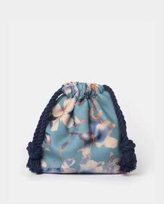 Маленькая синяя сумка-мешок Susana Cherry с цветами Zubi, синий