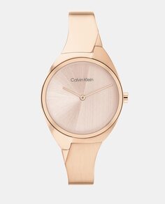Очаровательные женские часы 25200236 из розовой стали Calvin Klein, розовый