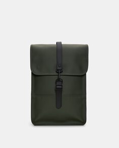 Водостойкий мини-рюкзак среднего размера матового армейского зеленого цвета Rains