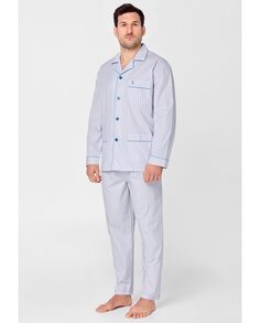 Мужская длинная пижама из ткани синего цвета El Búho Nocturno, светло-синий