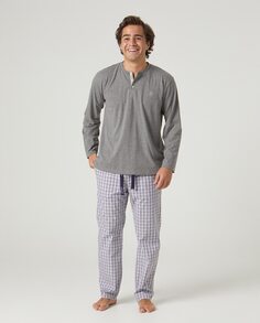 Мужская пижама в сочетании с длинными брюками Kiff-Kiff, серый