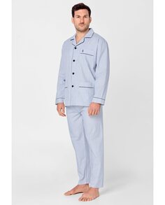 Мужская длинная пижама из ткани синего цвета El Búho Nocturno, темно-синий