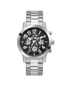 Мужские часы Parker GW0627G1 со стальным и серебряным ремешком Guess, серебро