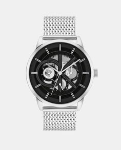 Многофункциональные мужские часы Marquée 25200213 со стальной сеткой Calvin Klein, серебро
