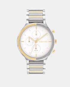 Двухцветные женские часы Energize 25200239 из стали Calvin Klein, серебро