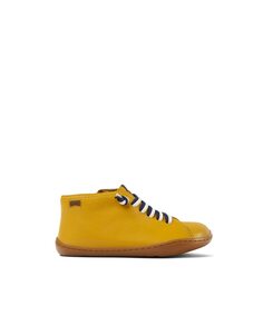 Кожаные ботинки для мальчика со шнурками желтого цвета Camper, желтый