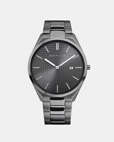 Мужские часы Ultra Slim 17240-777 из серой стали Bering, серый