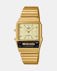 Casio Vintage New Combi AQ-800EG-9AEF Мужские часы из золотой стали Casio, золотой
