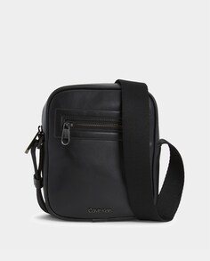 Маленькая черная сумка через плечо на молнии Calvin Klein, черный