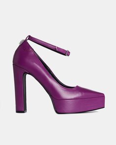 Женские туфли Soiree на платформе с ремешком на щиколотке и блочным каблуком Karl Lagerfeld, фиолетовый
