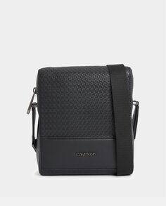 Черная сумка через плечо с логотипом и молнией Calvin Klein, черный