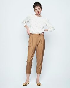 Женские брюки длиной до щиколотки со складками &amp; Me Unlimited, коричневый