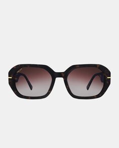 Прямоугольные женские солнцезащитные очки из ацетата коричневого цвета с поляризованными линзами Polar, коричневый