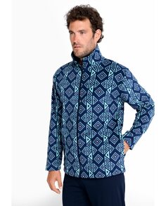 Мужская пижамная куртка из флиса синего цвета El Búho Nocturno, синий