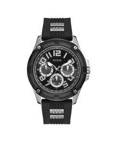 Мужские часы Delta GW0051G1 из силикона с черным ремешком Guess, черный