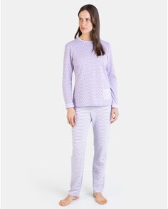 Женская длинная вязаная пижама из фантазийной ткани Massana, фиолетовый