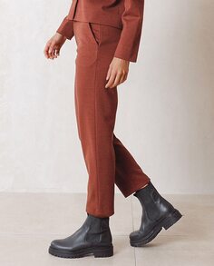 Женские брюки с узором «елочка» тупым швом Indi &amp; Cold, розовый