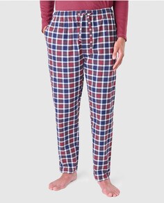 Мужские длинные фланелевые пижамные штаны темно-бордового цвета El Búho Nocturno, гранатовый