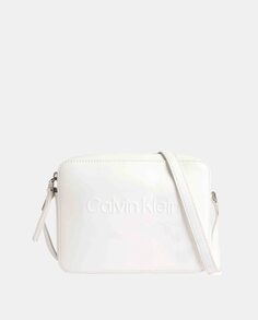 Белая сумка через плечо на молнии Calvin Klein, белый