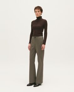 Женские прямые брюки с шоколадным принтом Claudie Pierlot, коричневый